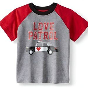 New: 3T Boys LOVE PATROL Police Car Tee